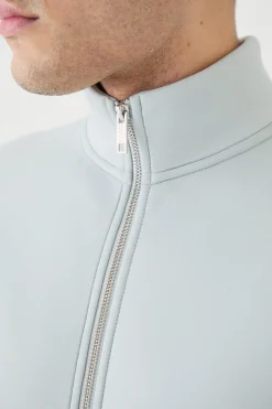 boohooMAN Bonded Scuba Funnel Neck Overshirt | UK| Shirts