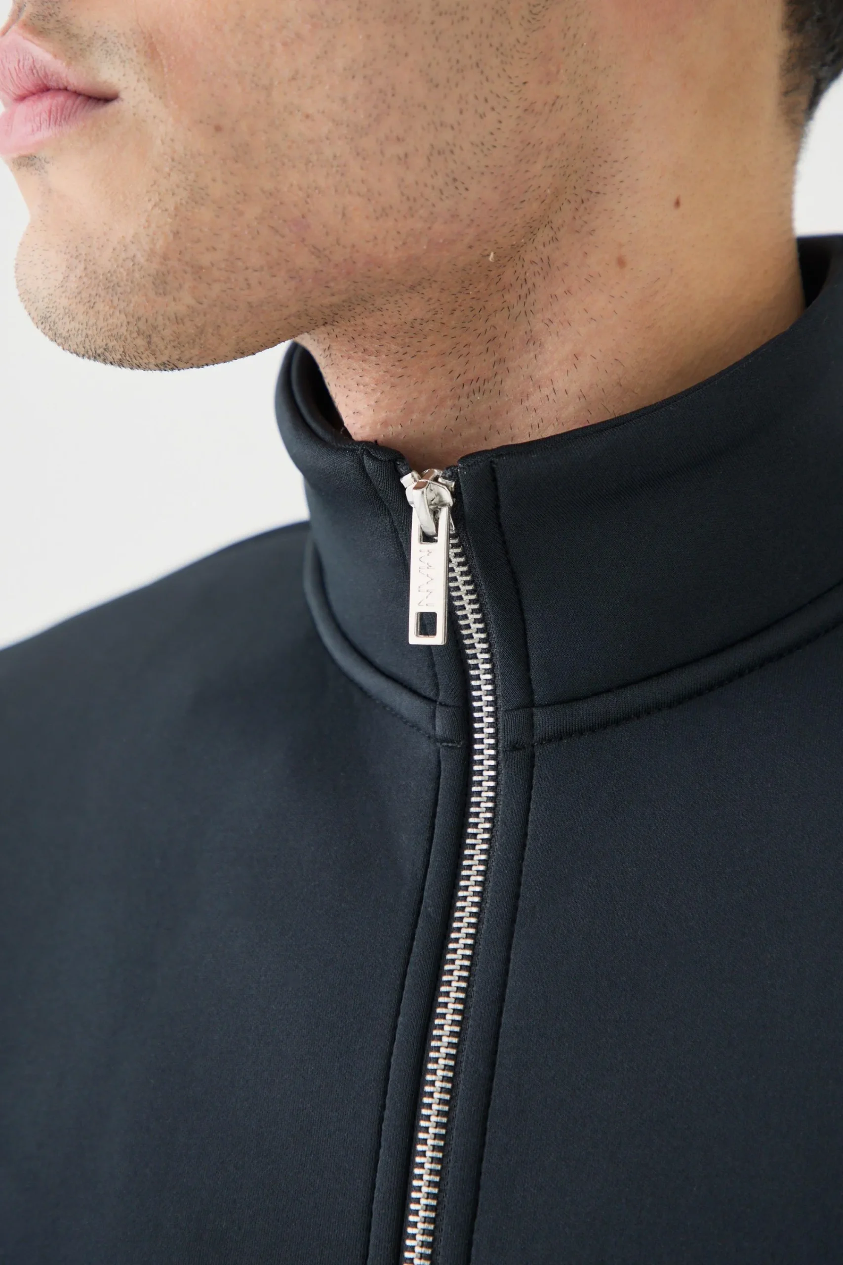 boohooMAN Bonded Scuba Funnel Neck Overshirt | UK| Shirts