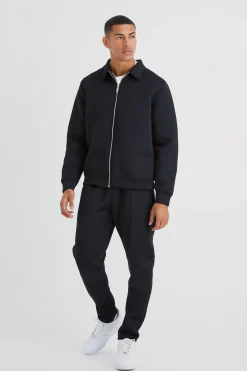 boohooMAN Bonded Scuba Harrington & Jogger | UK| Tracksuits