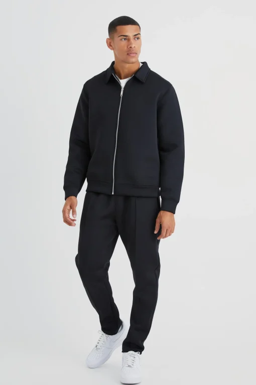 boohooMAN Bonded Scuba Harrington & Jogger | UK| Tracksuits