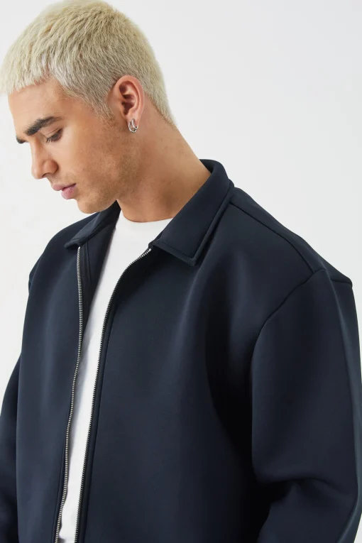 boohooMAN Bonded Scuba Harrington Set | UK| Tracksuits