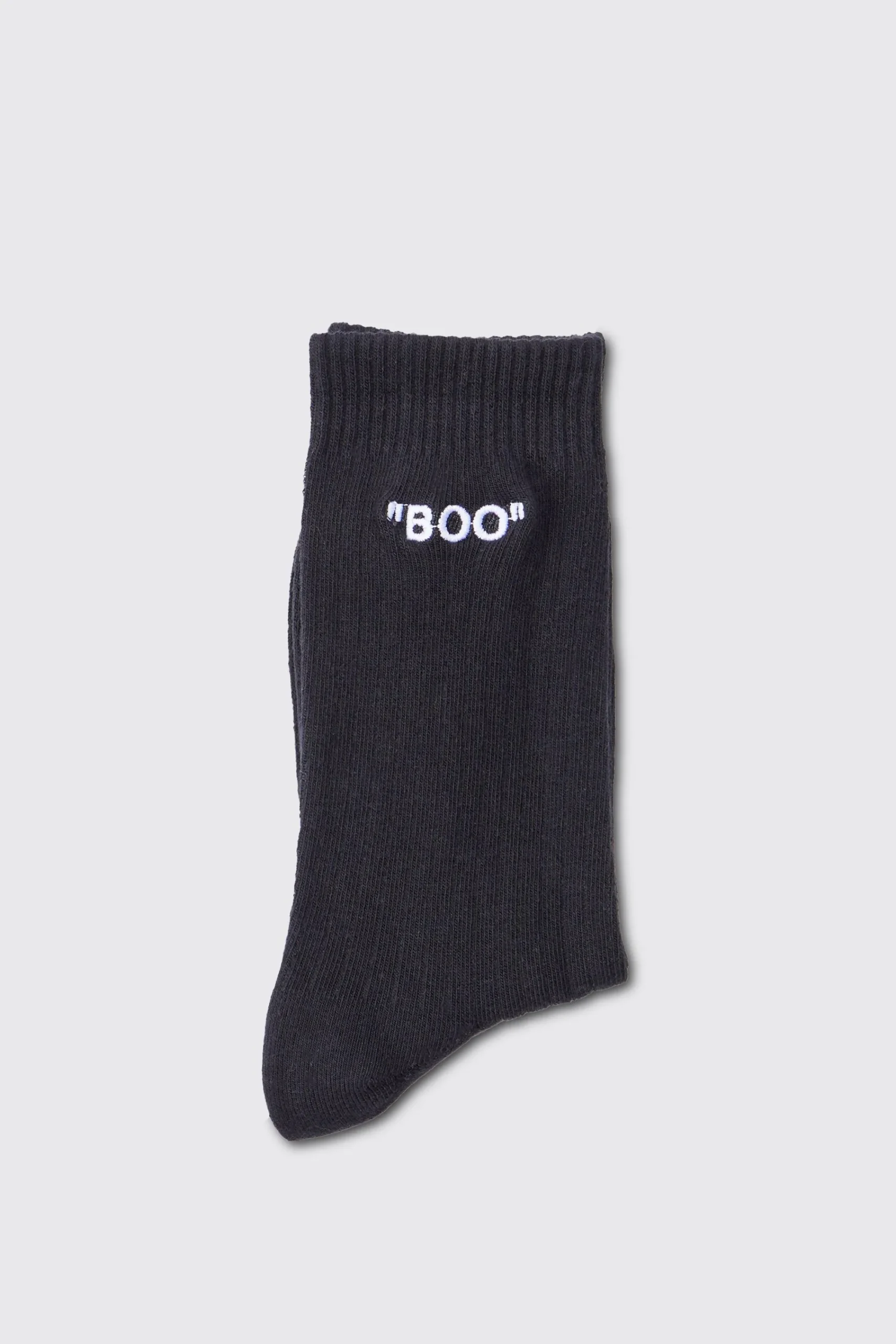 boohooMAN Boo Embroidered Socks | UK| Underwear & Socks|Underwear & Socks