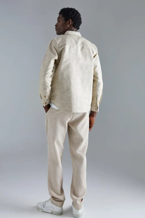 boohooMAN Boucle Heavyweight Patch Pocket Overshirt | UK| Shirts