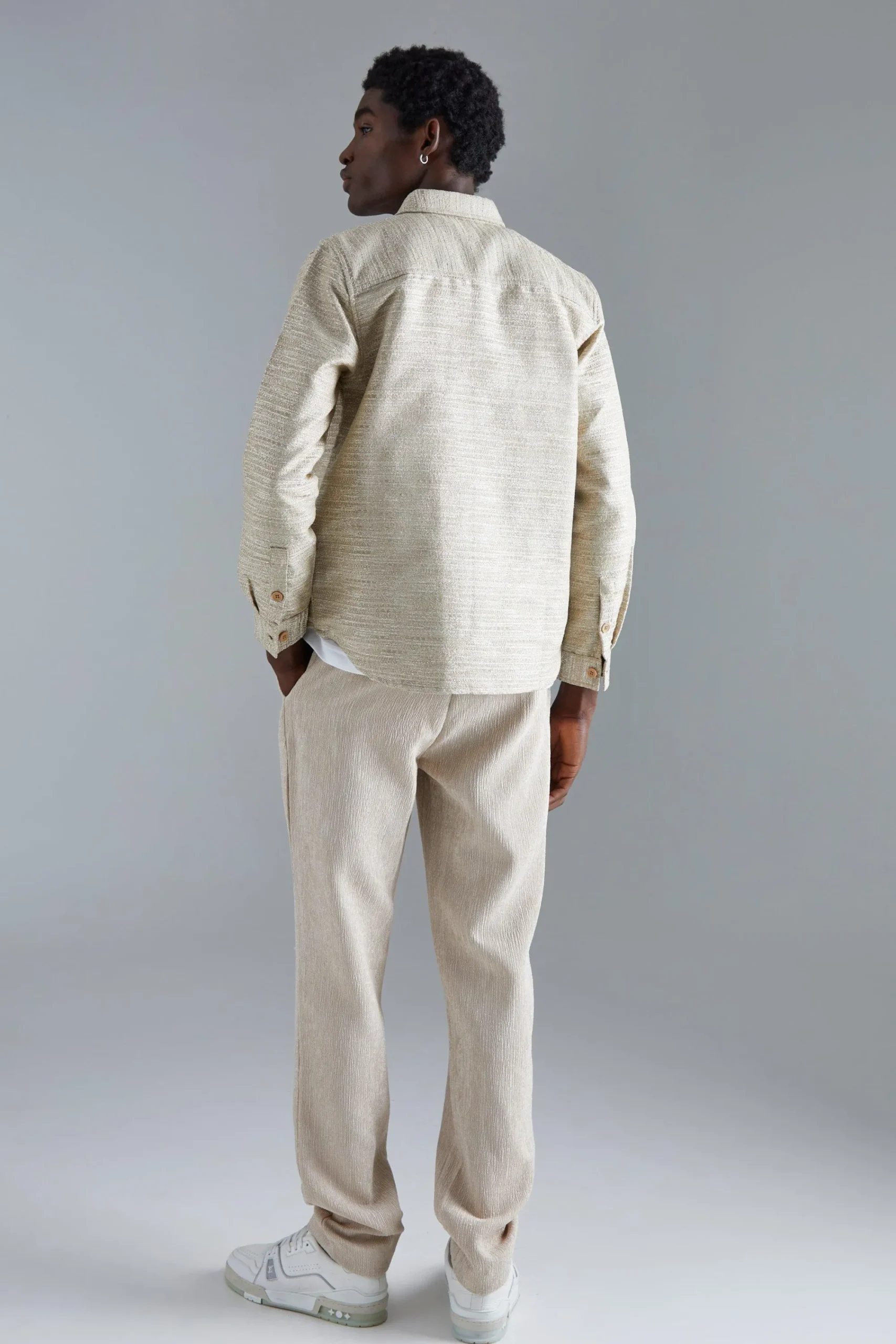 boohooMAN Boucle Heavyweight Patch Pocket Overshirt | UK| Shirts