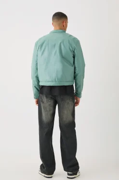 boohooMAN Boxy BHM Tonal Pu Moto Jacket In | UK| Coats & Jackets