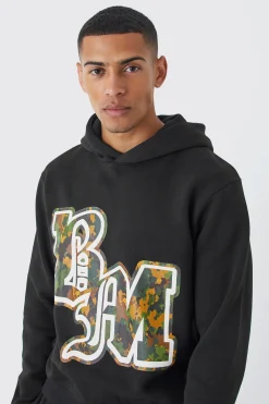 boohooMAN Boxy Bm Camo Print Hoodie | UK| Hoodies & Sweatshirts