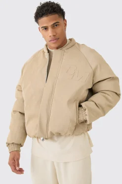 boohooMAN Boxy Bm Extreme Heavyweight Pu Padded Puffer In | UK| Coats & Jackets