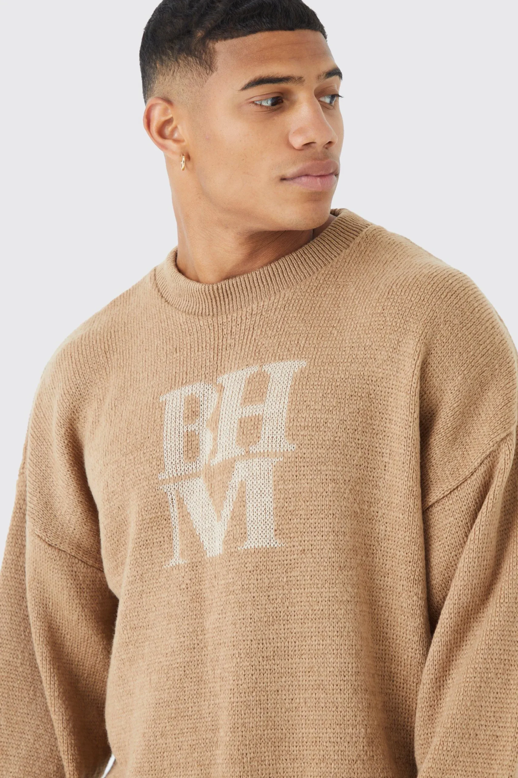boohooMAN Boxy Brushed Bhm Knitted Jumper | UK| Knitwear