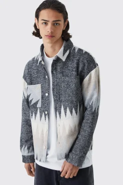 boohooMAN Boxy Button Up Stripe Overshirt | UK| Shirts