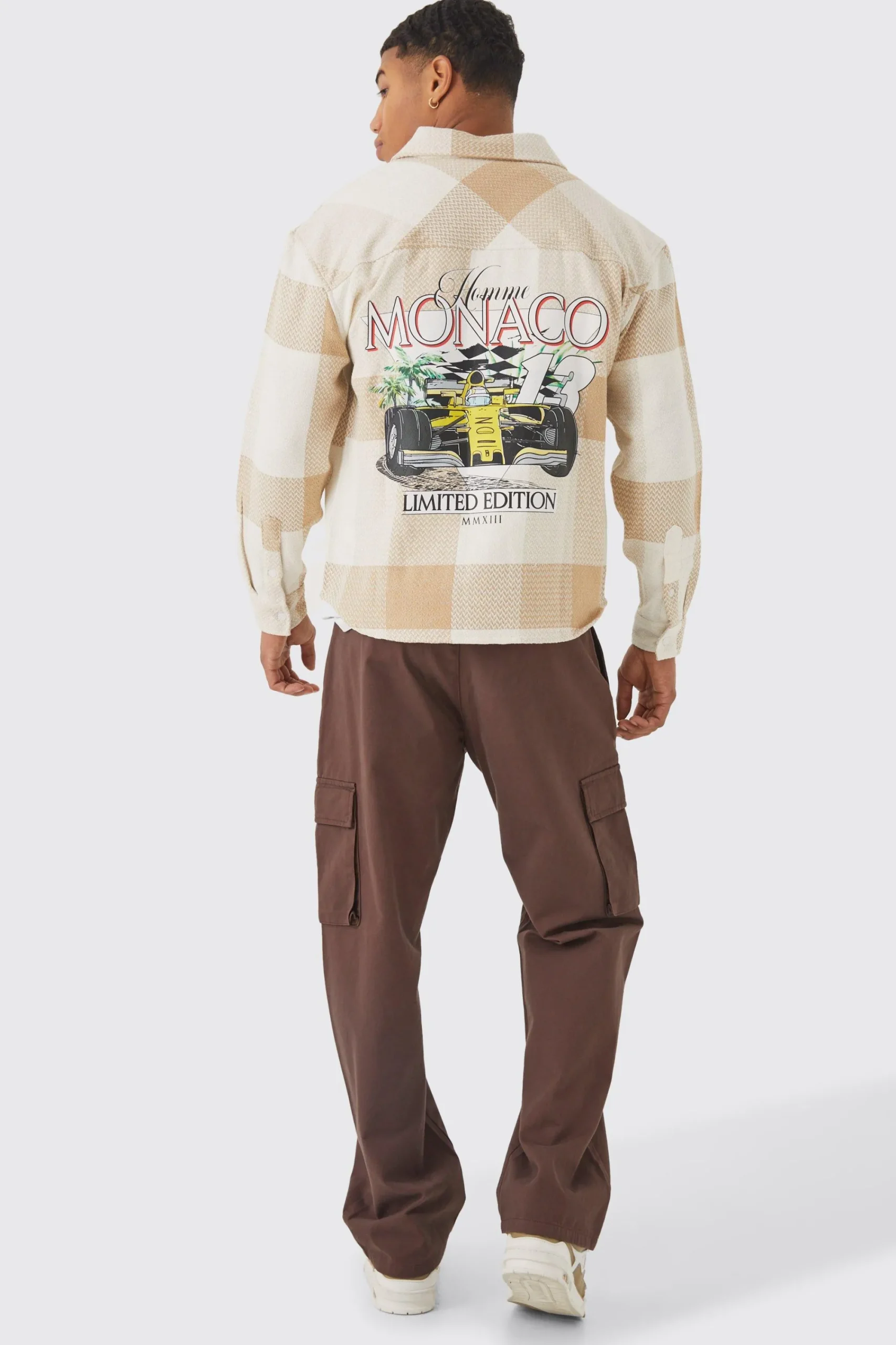 boohooMAN Boxy Check Graphic Overshirt | UK| Shirts