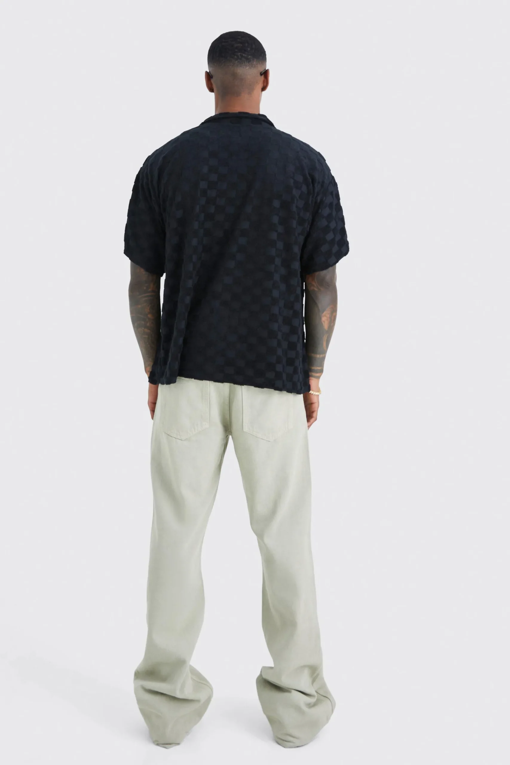 boohooMAN Boxy Check Towelling Shirt | UK| Shirts