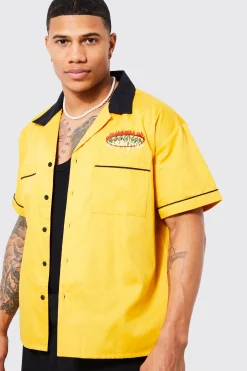 boohooMAN Boxy Cotton Official Embroidered Shirt | UK| Shirts