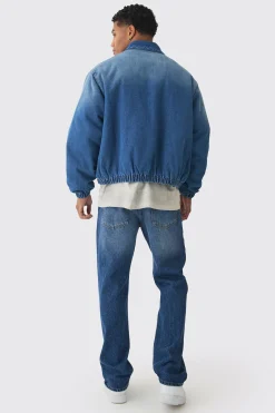 boohooMAN Boxy Denim Padded Jacket | UK| Coats & Jackets