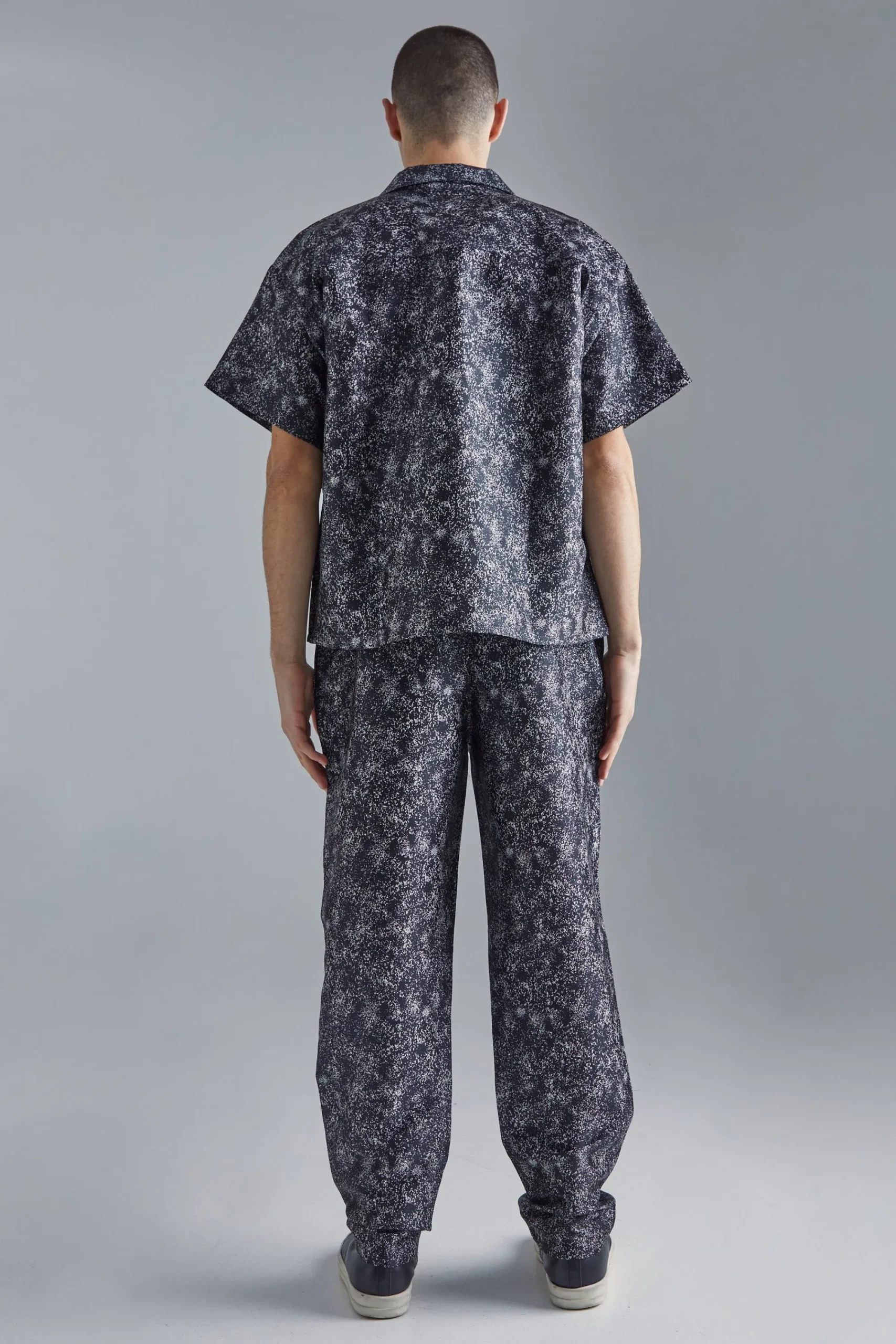 boohooMAN Boxy Fabric Interest Shirt And Trouser Set | UK| Sets & Co-Ords