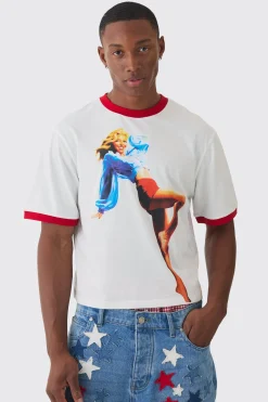 Boxy Fit Baby Printed T-shirt | UK^boohooMAN Online