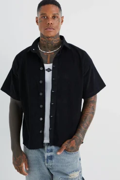 boohooMAN Boxy Fit Cord Shirt | UK| Shirts