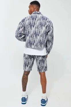 boohooMAN Boxy Fit Fabric Interest Denim Jacket And Jeans/ Shorts | UK| Sets & Co-Ords