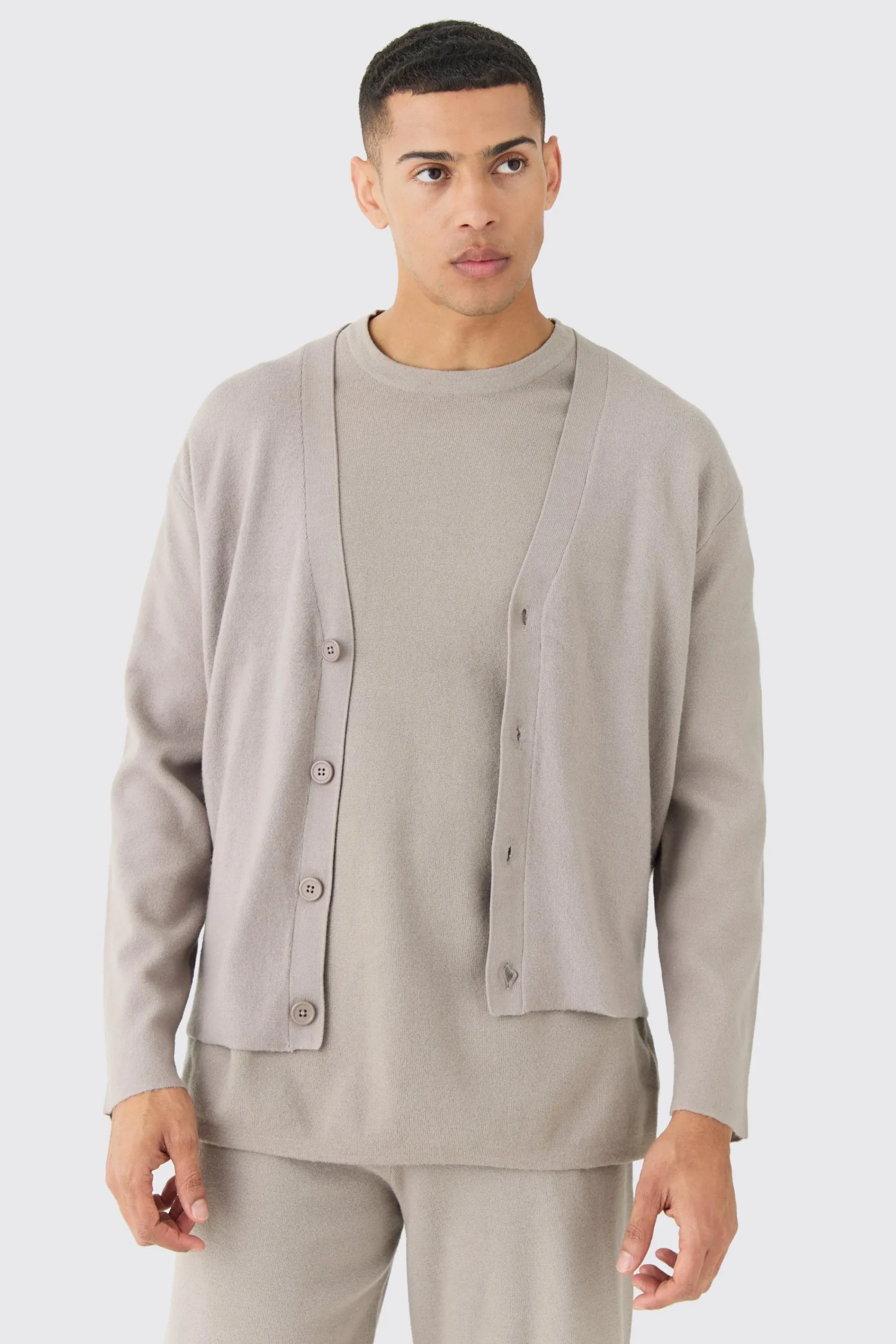 boohooMAN Boxy Fit Knitted Cardigan | UK| Knitwear