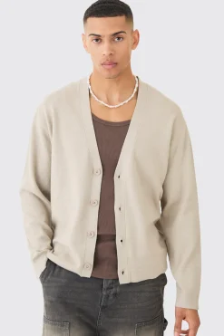 boohooMAN Boxy Fit Knitted Cardigan | UK| Knitwear