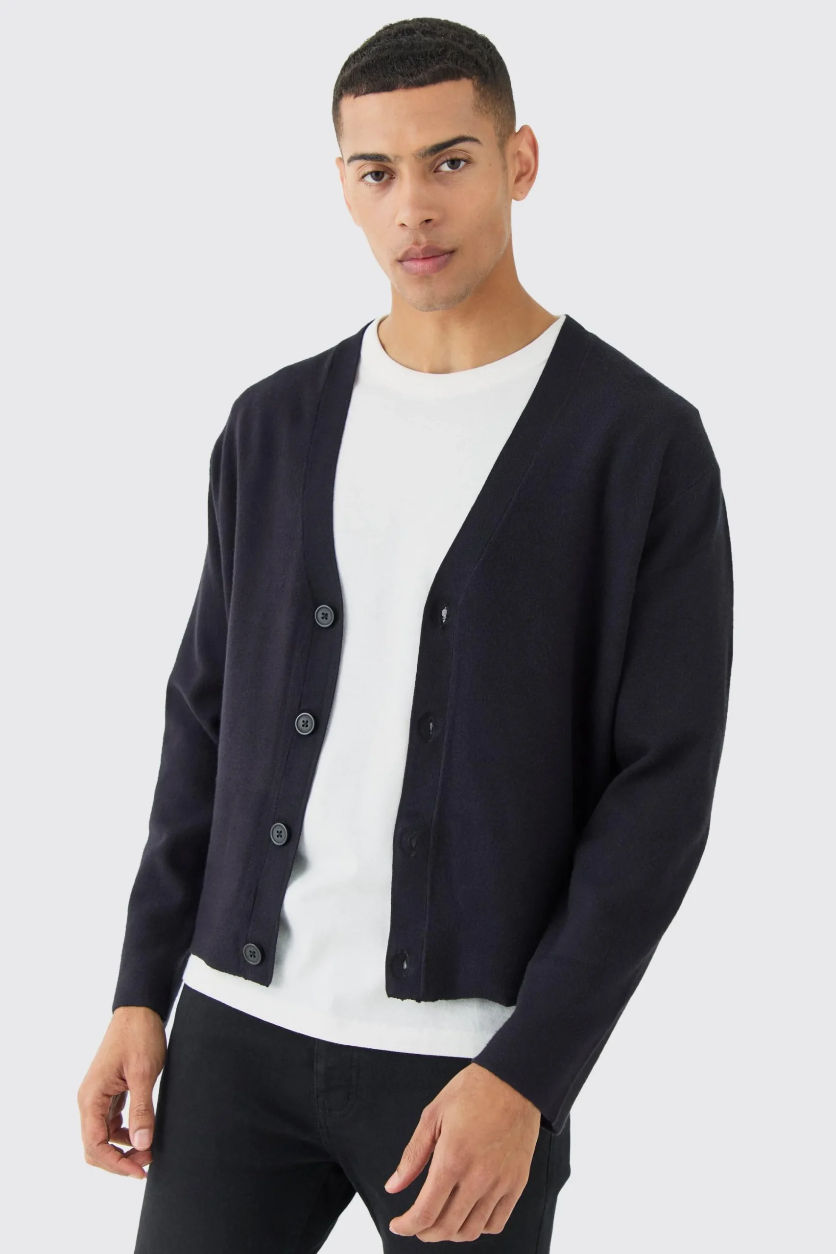 boohooMAN Boxy Fit Knitted Cardigan | UK| Knitwear