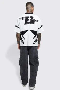 Boxy Fit Knitted Moto Shirt | UK^boohooMAN Discount