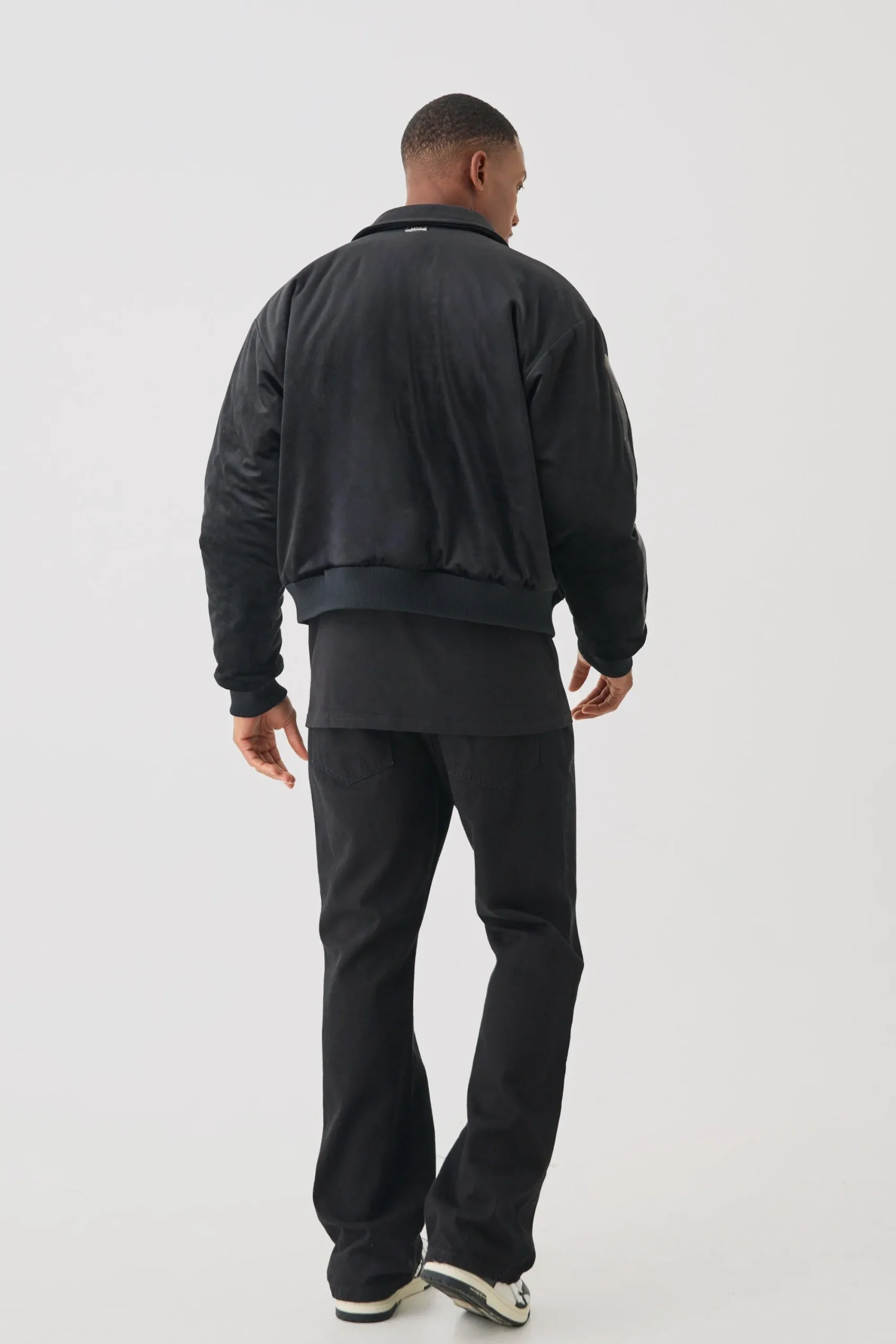 boohooMAN Boxy Fit Skeleton Applique Varsity Jacket | UK| Coats & Jackets