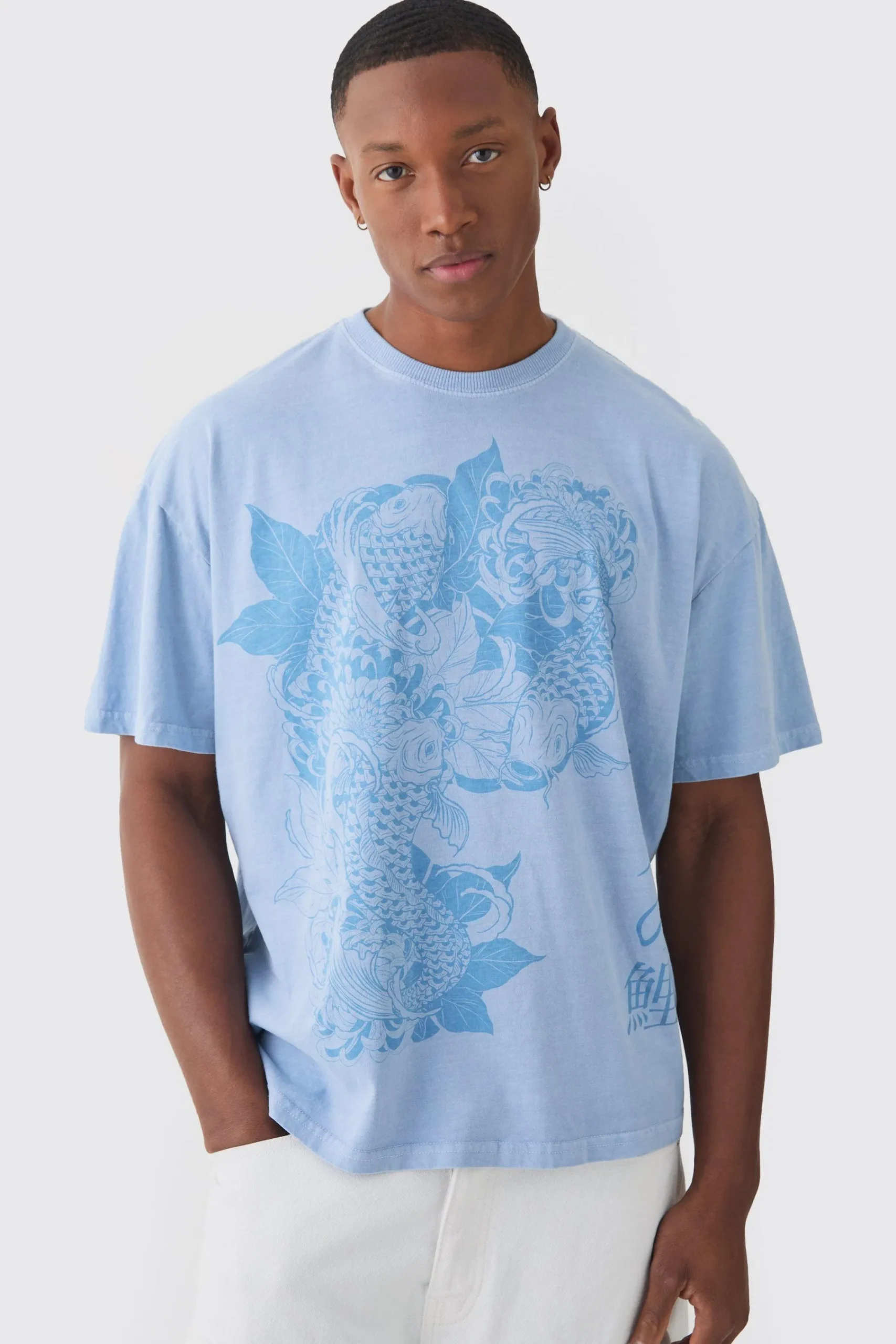 Boxy Floral Print Washed T-shirt | UK^boohooMAN Hot