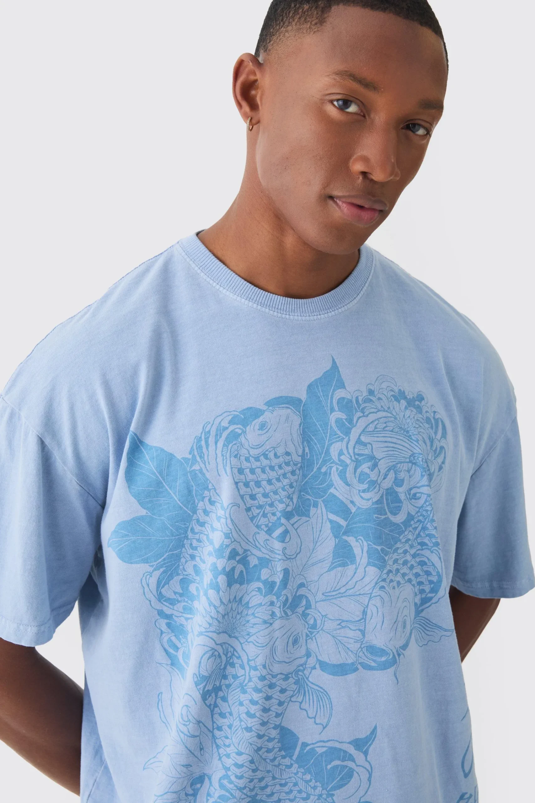 Boxy Floral Print Washed T-shirt | UK^boohooMAN Hot