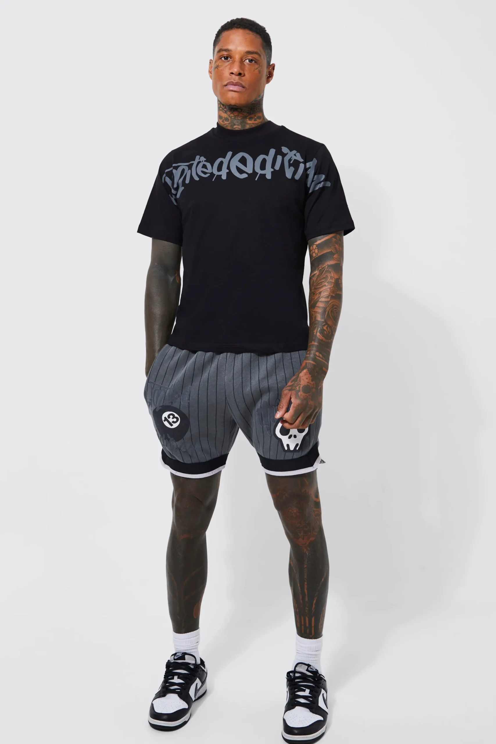 boohooMAN Boxy Limited Basketball T-shirt And Short Set | UK| Tracksuits