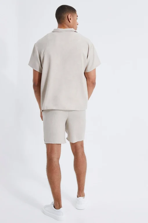 boohooMAN Boxy Linen Shirt And Short Set | UK| Sets & Co-Ords