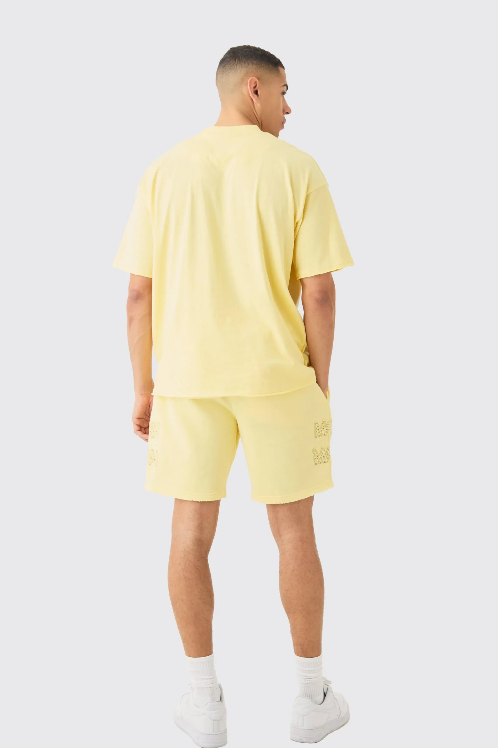 boohooMAN Boxy Man Distressed T-Shirt & Shorts Set | UK| Sets & Co-Ords|Tracksuits