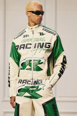 boohooMAN Boxy Official Pu Moto Jacket In | UK| Coats & Jackets