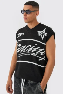 Boxy Oversized Moto V Neck Vest | UK^boohooMAN Hot