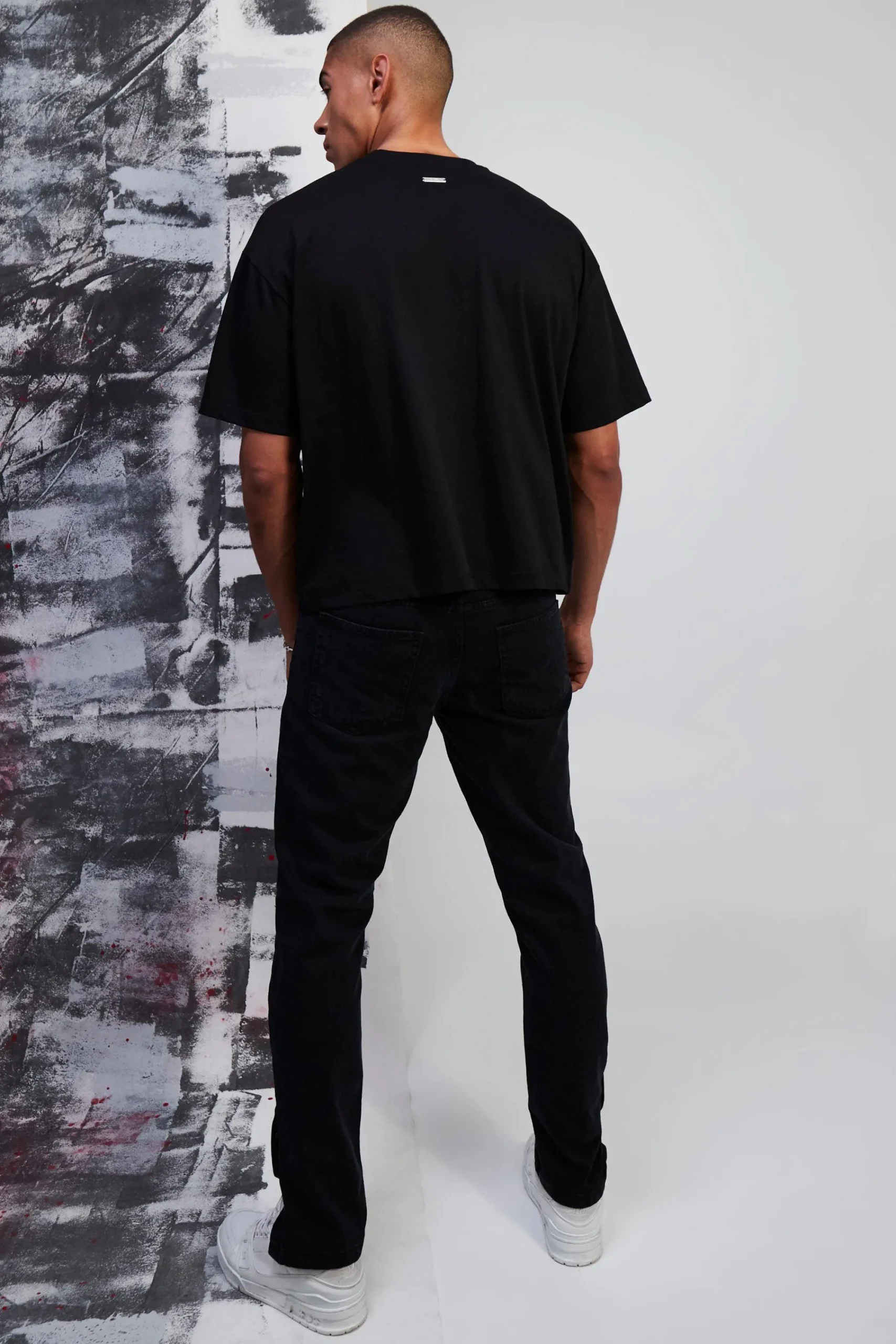 Boxy Oversized Premium Silicone Print T-shirt | UK^boohooMAN Clearance