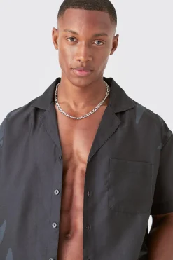 boohooMAN Boxy Printed Shirt And Swim Short Set | UK| Sets & Co-Ords