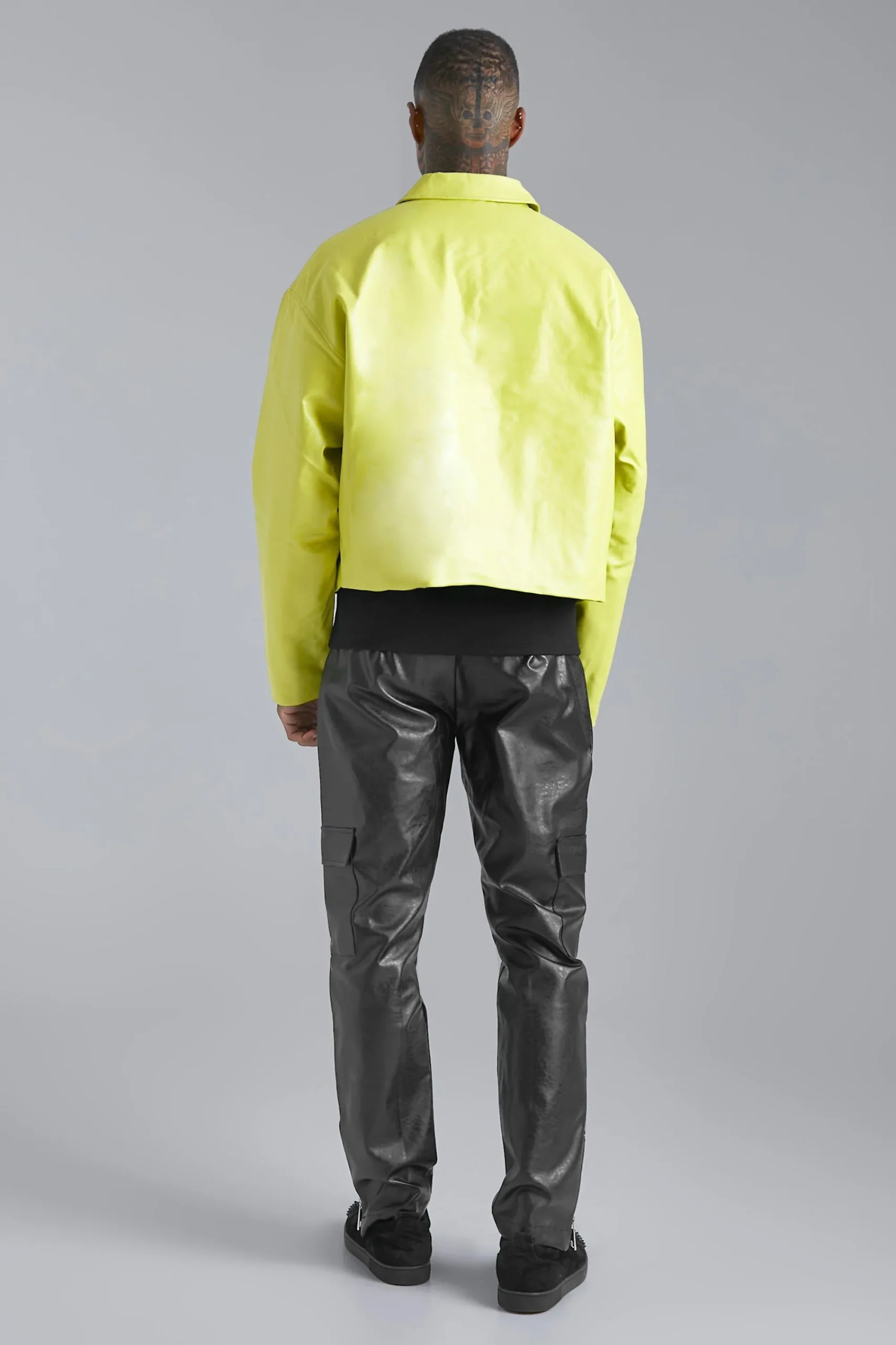 boohooMAN Boxy Pu Harrington | UK| Coats & Jackets