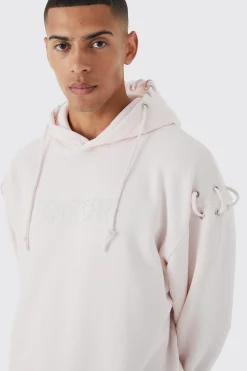 boohooMAN Boxy Rope Eyelet Hoodie | UK| Hoodies & Sweatshirts