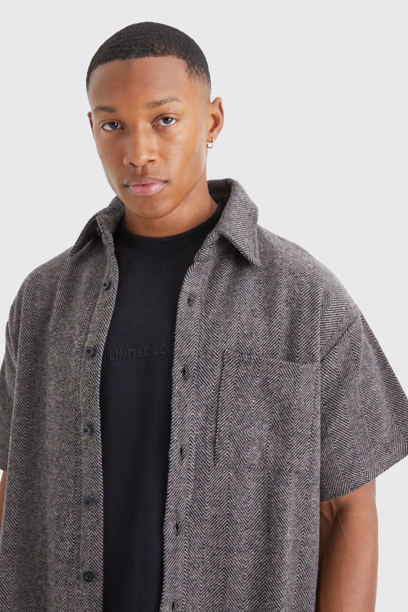boohooMAN Boxy Short Sleeve Jacquard Shirt | UK| Shirts
