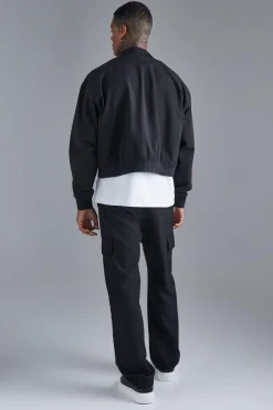 boohooMAN Boxy Technical Stretch Smart Bomber | UK| Coats & Jackets