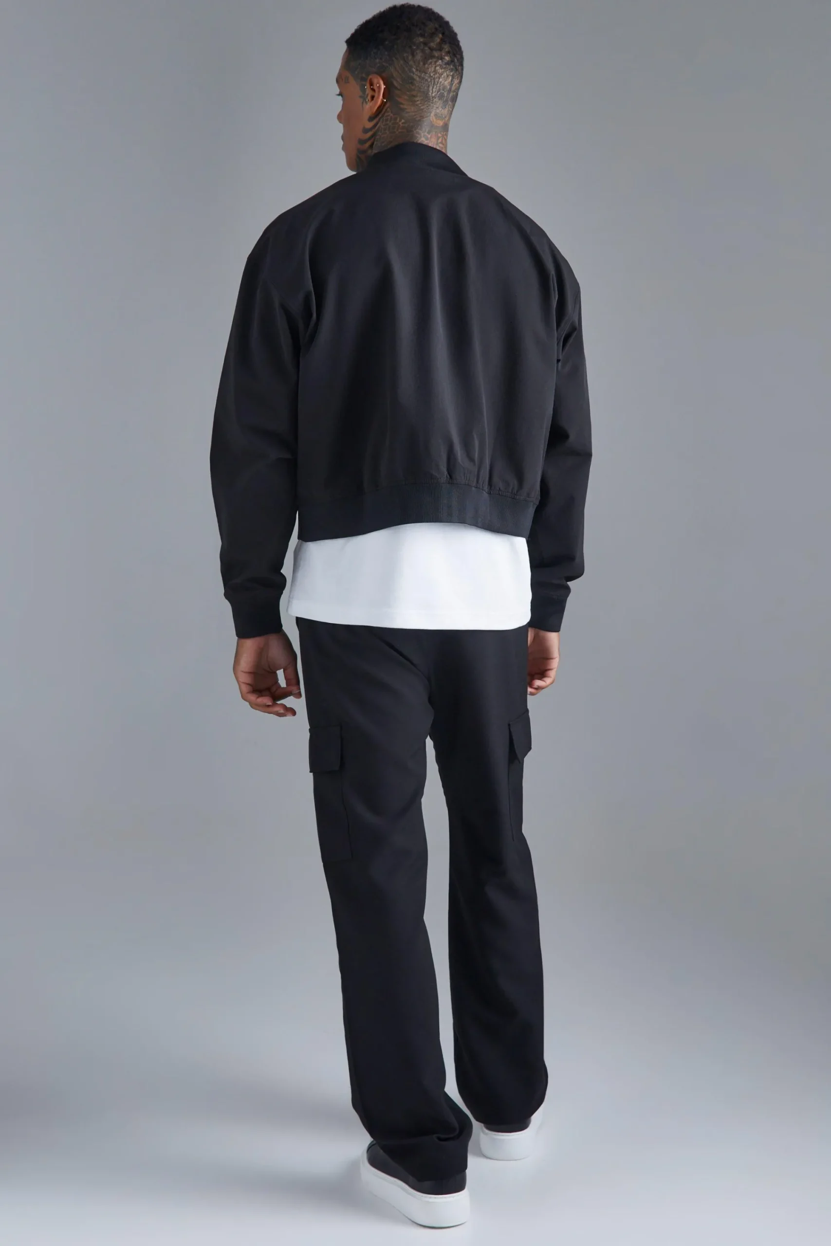 boohooMAN Boxy Technical Stretch Smart Bomber | UK| Coats & Jackets