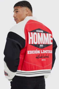 boohooMAN Boxy Twill Biker Panel Moto Jacket | UK| Coats & Jackets