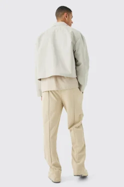 boohooMAN Boxy Twill Harrington Jacket | UK| Coats & Jackets