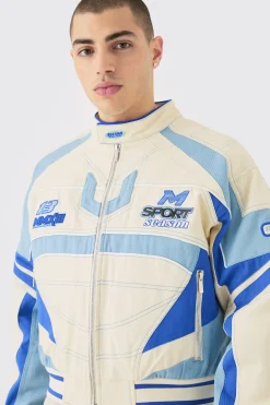 boohooMAN Boxy Twill Moto Jacket | UK| Coats & Jackets