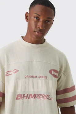 boohooMAN Boxy Waffle Worldwide T-shirt & Short Set | UK| Sets & Co-Ords|Tracksuits