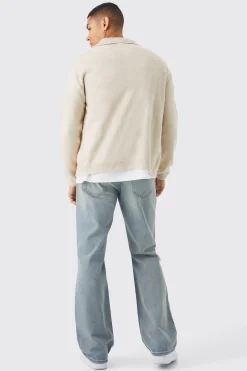 boohooMAN Brushed Knitted Collared Cardigan | UK| Knitwear