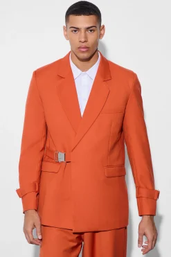 boohooMAN Buckle Chest & Cuff Relaxed Fit Suit Jacket | UK| Suits & Tailoring