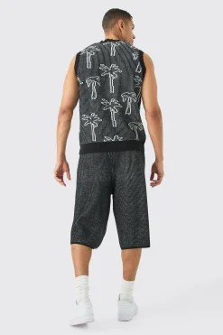 boohooMAN Button Through Palm Ribbed Knit Vest | UK| Knitwear