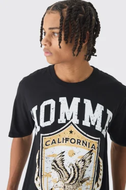 California Homme Print T-Shirt | UK^boohooMAN Discount