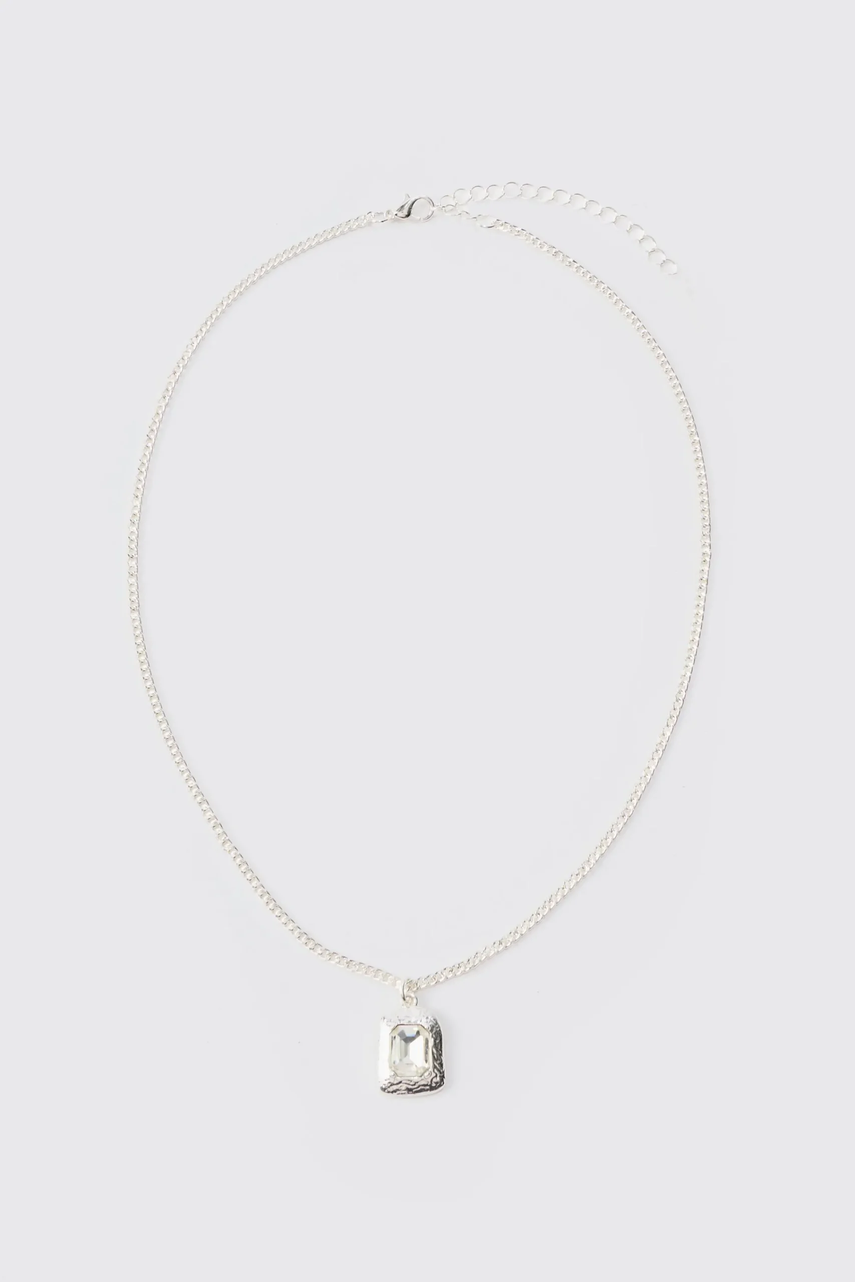 boohooMAN Chain Necklace With Gem Stone Pendant | UK| Jewellery & Watches