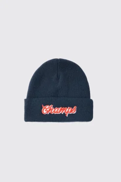 boohooMAN Champs Varsity Beanie | UK| Hats & Caps